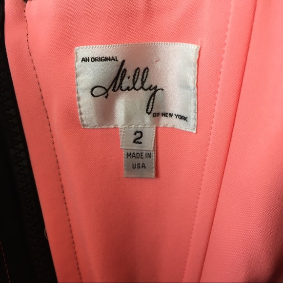 Milly Strapless Colorblock Neon Dress Scuba 2 - Picture 4 of 5